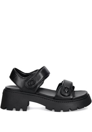 Coach 25mm Brynn logo-plaque chunky sandals - Black