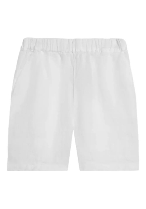 Brooks Brothers elastic-waist linen shorts - White