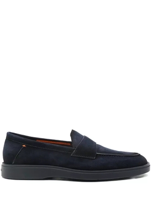 Santoni suede penny loafers - Blue