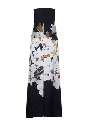 Adam Lippes Marais floral-print maxi dress - Black