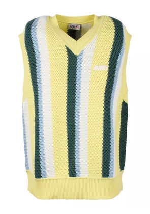 Autry V-neck knitted vest - Yellow