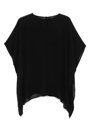 kaos sheer blouse - Black