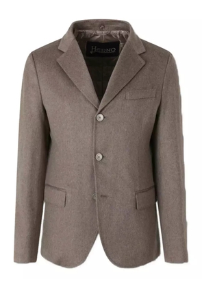 Herno three-button wool jacket - Brown