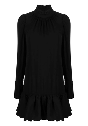 Rabanne frilled-hem short dress - Black