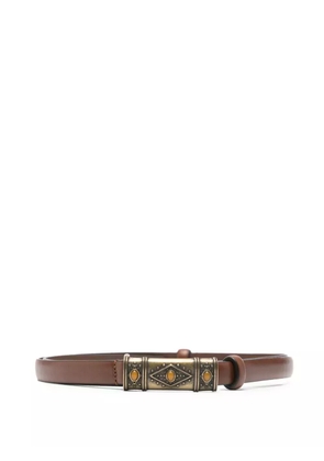 Ba&Sh leather rectangle-buckle belt - Brown