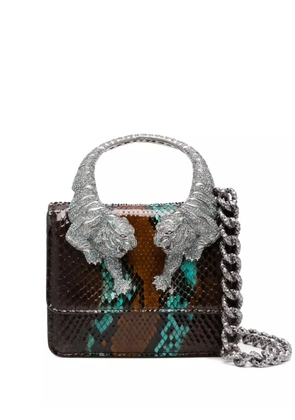 Roberto Cavalli small Roar crystal-embellished bag - Brown