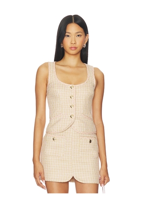 Lovers and Friends Vanessa Tweed Top in Neutral. Size L. Also in M, S, XL, XS, XXS.