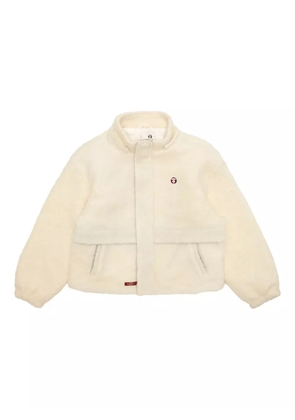 AAPE BY *A BATHING APE® hooded embroidered jacket - Neutrals