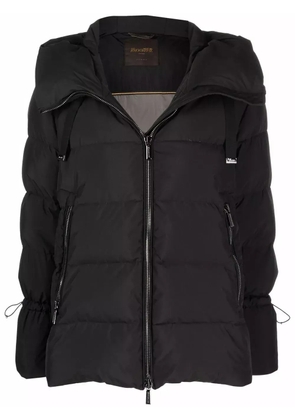Moorer drawstring detailing funnel neck puffer jacket - Black