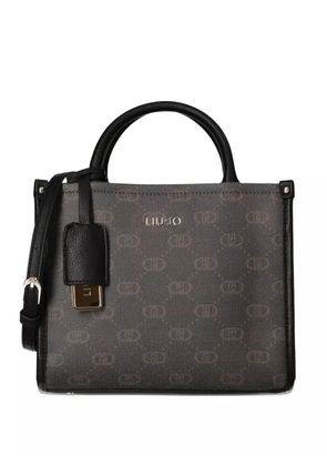 LIU JO small monogram-pattern tote bag - Grey