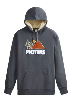 PICTURE embroidered-mountain hoodie - Blue