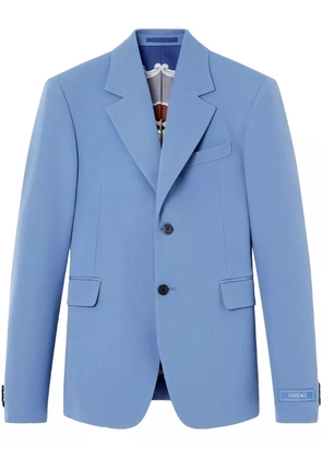Versace single-breasted wool blazer - Blue