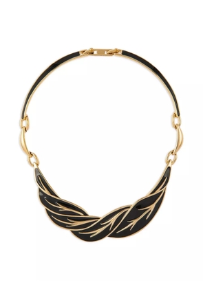 Monet Pre-Owned 1980s enamel monet necklace - Gold