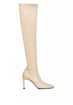 TOTEME 85mm square-toe boots - Neutrals