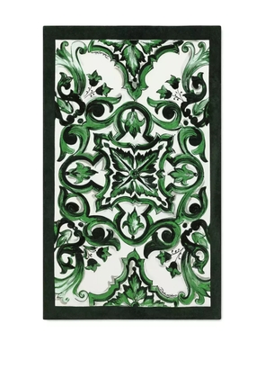 Dolce & Gabbana Maiolica-patterned beach towel - Green