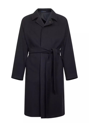 Tagliatore lapel belted coat - Blue