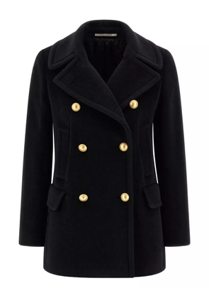 Tagliatore double-breasted metal-button coat - Black