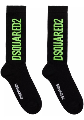 DSQUARED2 logo crew socks - Black