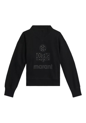 MARANT ÉTOILE Moby studded-logo sweatshirt - Black