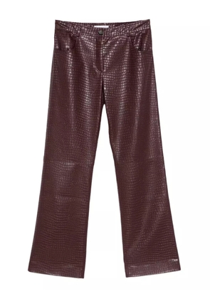 Manuel Ritz faux-leather trousers - Red