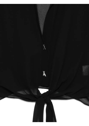Patrizia Pepe waist-knot top - Black