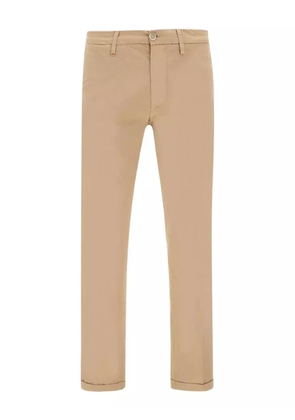 Re-Hash logo patch cuffed trousers - Neutrals