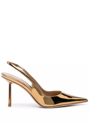 Le Silla Bella 80mm sling back pumps - Gold
