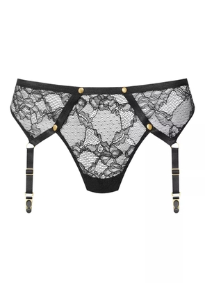 Maison Close Jeux Magnétiqueslace suspender thong - Black