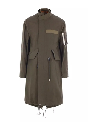 sacai patch-pocket drawstring coat - Green