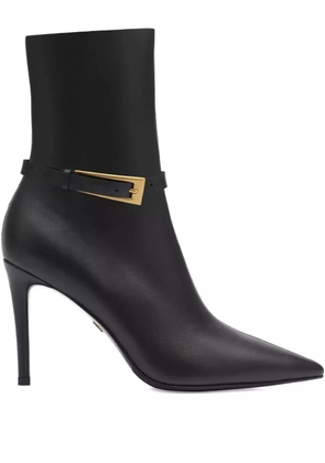 POTAMY leather ankle boots - Black