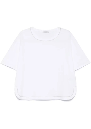 Le Tricot Perugia bead-embellished T-shirt - White
