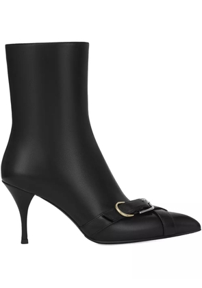 POTAMY leather ankle boots - Black