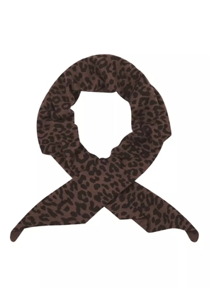 POTAMY leopard-print scarf - Brown