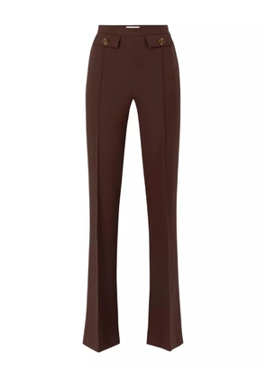 Elisabetta Franchi button-detailed flared trousers - Brown