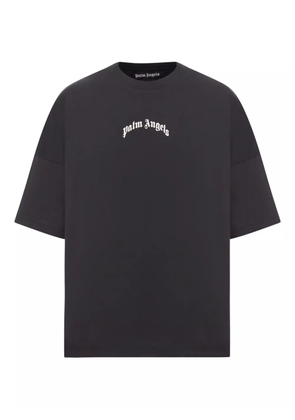 Palm Angels Curved Logo T-shirt - Black