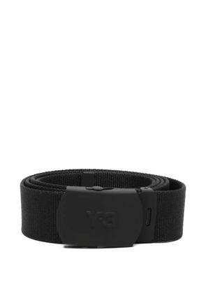 Y-3 logo-embossed belt - Black