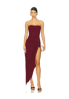 superdown Victoria Corset Maxi Dress in Burgundy. Size L. Also in M, S, XS.