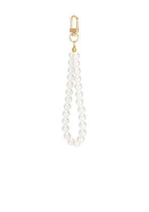 petit moments Pearl Key Chain in White.