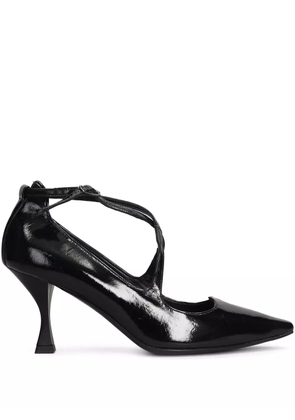 Julie Dee 75mm patent leather pumps - Black