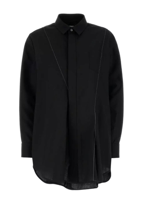 sacai contrast-stitch shirt - Black