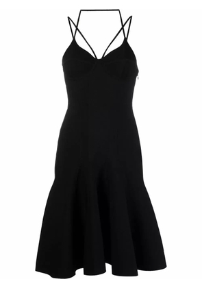 Alexander McQueen fluted mini dress - Black