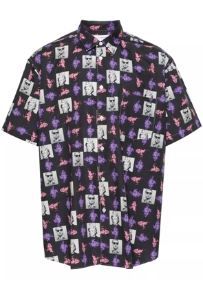 Comme Des Garçons Shirt Andy Warhol-print poplin shirt - Black