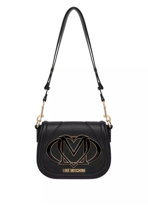 Love Moschino logo-plaque shoulder bag - Black