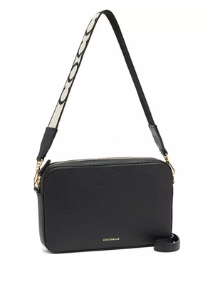 Coccinelle Tebe textured zip-top crossbody bag - Black