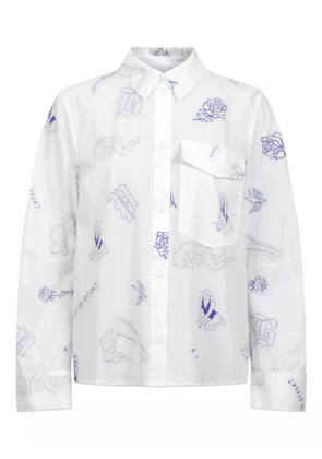 Baum Und Pferdgarten graphic-print cotton shirt - White
