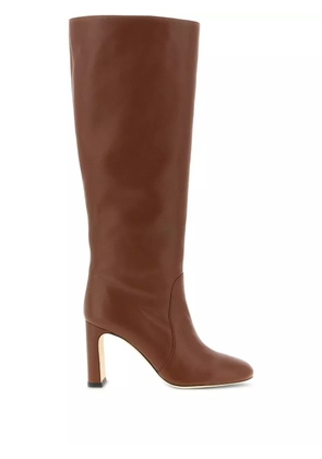 Stuart Weitzman 85mm Babette Tubo nappa leather knee-high boots - Brown