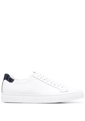 Scarosso pinstripe-counter sneakers - White