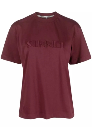 Sunnei logo-embroidered cotton T-shirt