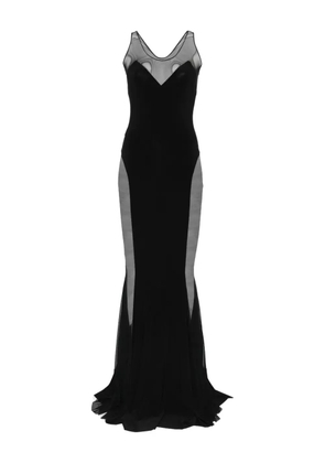 Norma Kamali panelled maxi dress - Black