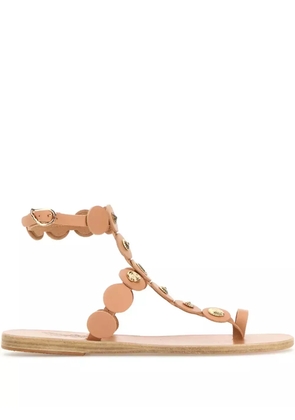 Ancient Greek Sandals Madison leather disc-embellished sandals - Neutrals